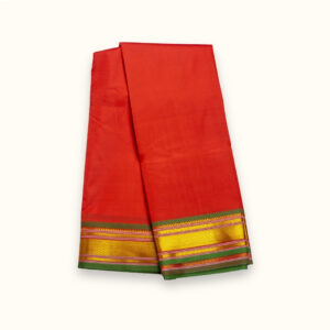 Red Gold Pooja Dhoti Uparna