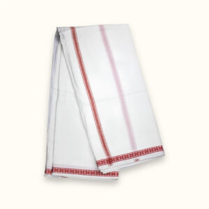 White Gold Pooja Dhoti Uparna